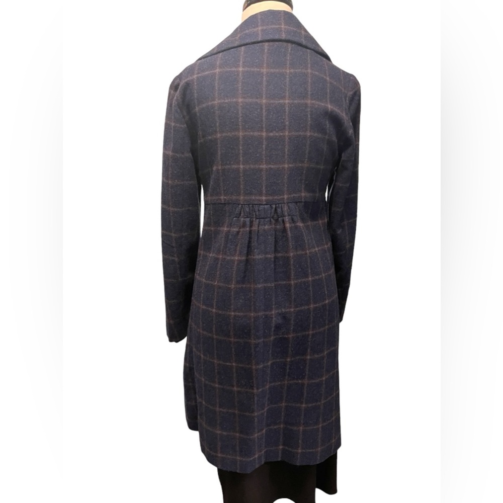 Marni lightweight wool jacket, plaid, tie front, size 42 - Picture 4 of 9